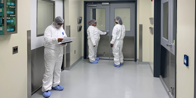 Interior of GMP manufacturing facility at Quotient Sciences - Garnet Valley, PA 